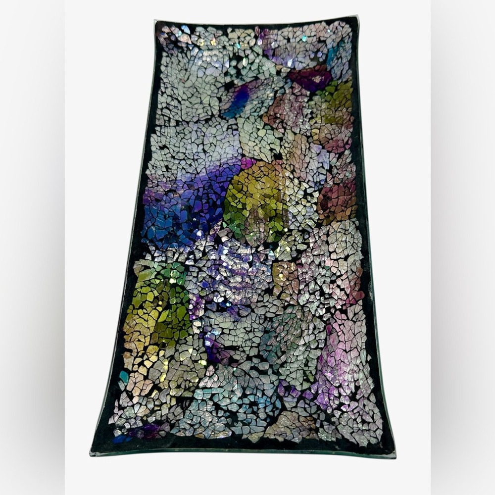 Glass mosaic tray
